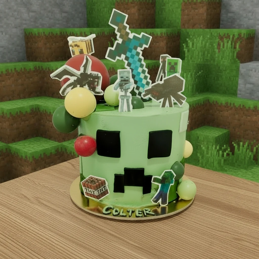 Minecraft Birthday Cake