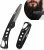 Folding Beard Comb Stainless Steel Beard Comb Mustache Comb Pocket Metal Comb for Men Grooming or Combing Hair Beards(Black)