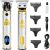 Ten-Tatent Hair Clippers Men, Hair Trimmers, T-Blade Trimmer, Cordless Rechargeable Grooming Kits, Zero Gapped Detail Beard Shaver with 4 Guide Combs,Quality Assurance，Whitegold