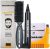 Beard Pen GROOMARANG® Beard Pencil Filler for Men – Natural Enhancer to Fill, Shape and Define – Black or Brown PLUS Beard Shaping Comb (Black)