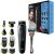 Braun 9-in-1 All-In-One Trimmer Series 5, Male Grooming Kit With Beard Trimmer, Hair Clippers, Ear & Nose Trimmer & Gillette Razor, 7 Attachments, Gifts For Men, UK 2 Pin Plug,MGK5280,Black/Blue Razor
