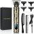 URAQT Hair Clippers for Men, Cordless Clippers Electric Hair Trimmer Beard Trimmer, Waterproof Detail Beard Shaver, Precision T-Blade Trimmer Grooming Cutting Kit with 3 Guide Combs and 2 Hair Combs