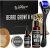 Beard Growth Kit – Complete Beard Grooming Kit for Men with Titanium Microneedle Beard Roller, Natural Beard Oil, Wash, Balm for Hair Growth & A Wooden Comb, Growth Guide, Travel Pouch, Gifts for Men
