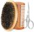 Men’s Beard Grooming Set – Double-Sided Comb and Beard Brush – Soft Synthetic Hair Styling Brush and Shaving Scissors, Mens Gift Set Great for Shaving Beards and Mustaches (Beard Kit)