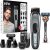 Braun All-in-one Trimmer 7 MGK7221, 10-in-1 Beard Trimmer for Men, Hair Clipper, For Face, Hair, Body, Ear, Nose, With AutoSense Technology, 8 Attachments, Black/Metallic Grey