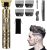 Electric Beard Trimmer Mens Hair Clippers Cordless Sharp Titanium Precision T Blade Trimmer for Men USB Rechargeable Hair Trimmer Clippers for Men Haircut for Families and Barber (Gold)