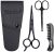 BlueZOO Beard Mustache Scissors and Comb Set Kit for Men Care – (3 Pieces Kit)