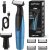 Rechargeable Beard Trimmer for Men Stubble Trimmer & Beard Trimmer with 1 x Extra Blade Head 4 x Lengths Guide Combs,Electric Shaver for Men,8000RPM, Wet and Dry Use