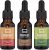 3 Masculine Scented Beard Oils Set [DELUXE EDITION] – Sandalwood, Cedarwood and Unscented, Smells Attractive – Moisturizes, Treats Split Ends, Reduces Skin Irritation & More -, All Natural