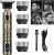 Hair Clippers Beard Trimmer for Men, Cordless Electric Self Hair Clippers with LCD Screen, Precise T-Blade Trimmer USB Rechargeable Grooming Kit for Men