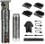 Beard Trimmer Men,Professional Hair Clippers for Men with 1.6″ LCD Display,Cordless Rechargeable Hair Trimmer Shaver Set for Barbers & Home,USB Zero Gapped T Blade Hair Cutting Kit,Gift for Men-Silver